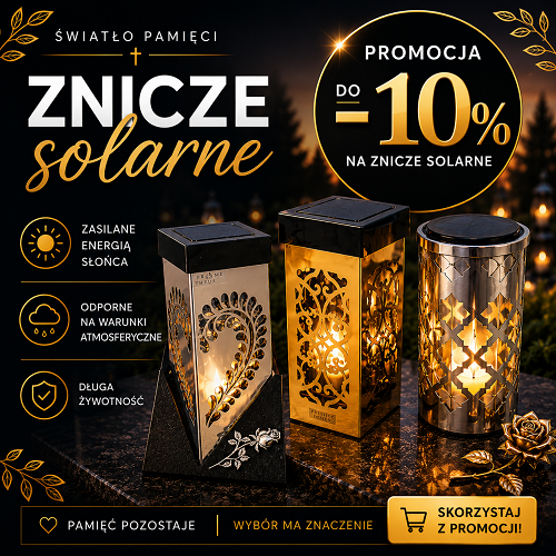 Grafika strona główna promocja znicze solarne